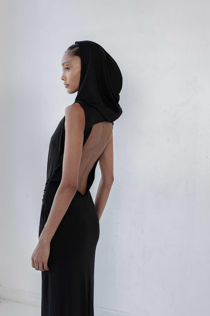 Prototype 019 Maxi Dress With Head Piece