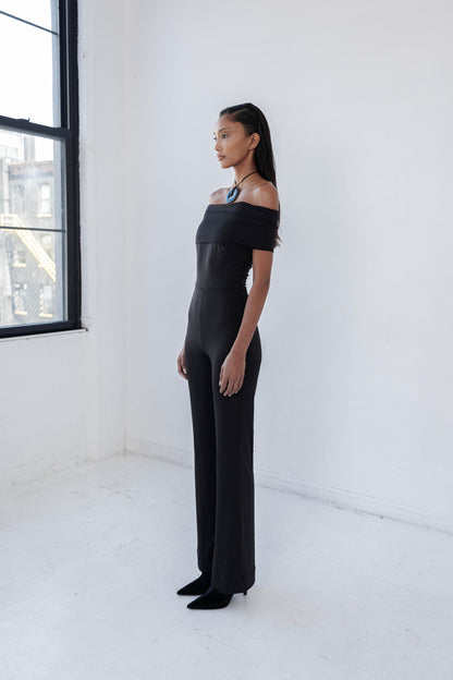 Prototype 021 Bardot Collar Sleeveless Jumpsuit