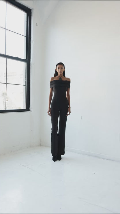 Prototype 021 Bardot Collar Sleeveless Jumpsuit